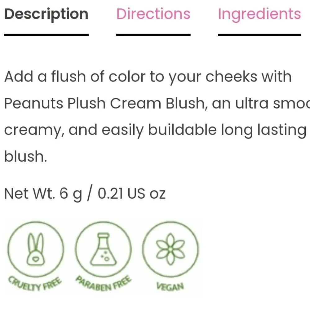 Rude Cosmetics X Peanuts‎ Plush Cream Blush
